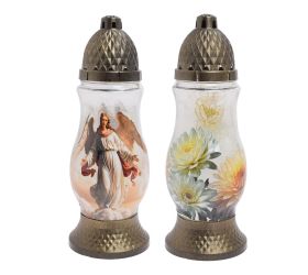 La798 sl kah.sklo anjel,chryzantena 80gr,28cm