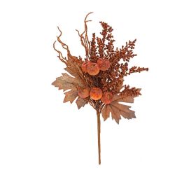 Zápich guličky, lístie, trávy 42cm