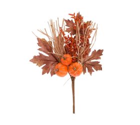 Zápich tekvice, javor.list, guličky oranžový 36cm