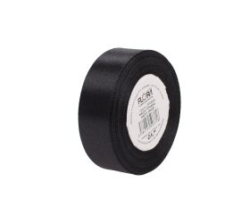 Saten stuha 20mm/15m čierna farba 039