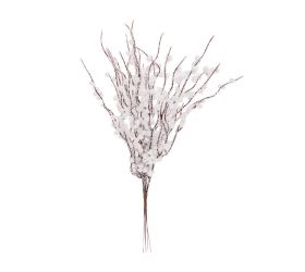 Zápich biele guličky, prútie 35cm