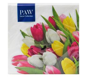 Sdl121500 servítky bunch of tulips 3vrs/33x33cm 20ks