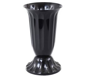 064 váza uh vrúbkovaná 14 čierna /14xv24cm/