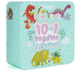 Puzzle boppi skladačka 10 v 1 – dinosaury – btj10-001