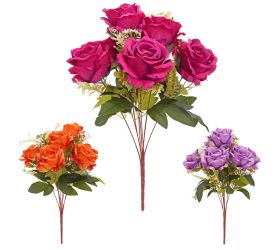 Kytica ruža x9 45cm jesenné mix/3f