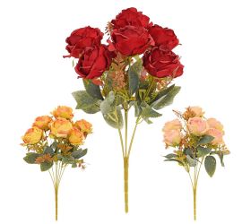 Kytica ruža x7 43cm mix/3f