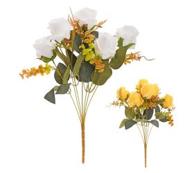 Kytica ruža, zeleň mix/2f 39cm