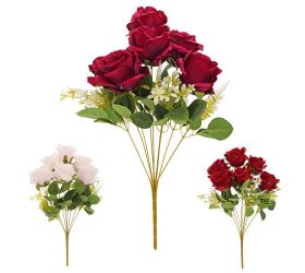Kytica ruža x9 48cm mix 3f