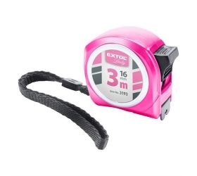 Meter zvinovací ružový 3m