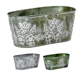 Obal ovál kov mix 3f kvety v:10x24x12,5cm super cena