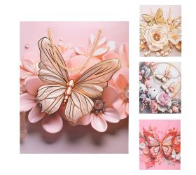 Darčeková taška m 26x32cm kvety a motýle