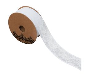 Stuha biela 4cmx10y hy-1500