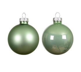 Guľa sklo s/8 lesk/matná zelená pr.7cm