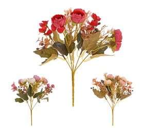 Kytica ranunculus, drob.kvety, zeleň mix/3f 29cm