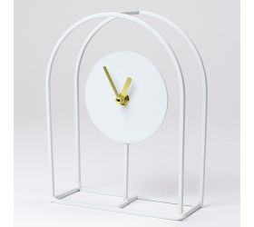 Hodiny stolové  biele - d16xš6xv21cm