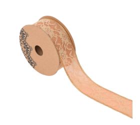 Stuha čipka medená 4cmx10y hy-1502