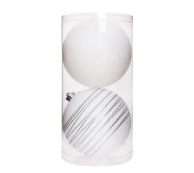 Gule plast. biele mat/glit s/2 15cm