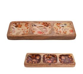 Podnos 30x10cm/3diel jesen motív 2ass