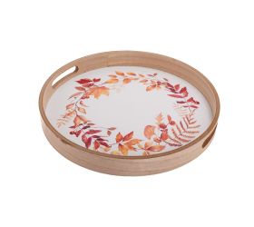 Podnos drev. malý 30cm jesen. motív