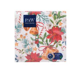 Sdl240300 servítky 33x33cm/20/3vrst. botanical noel