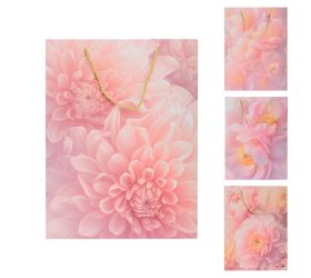 Darčeková taška l 40*30*12cm kvety glitter