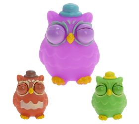 Stláčacie zvieratko sova 7cm
