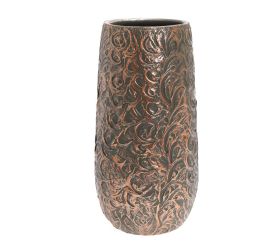 Váza okrúhly mica decorations arthur, zelený/terakota - h55xd21,5cm