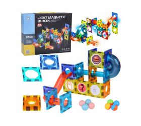 Magnetické kocky, 49 kusov. osvetlené kocky pre deti