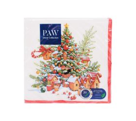 Sdl240800 servítky 33x33cm/20/3vrst. festive joy tree