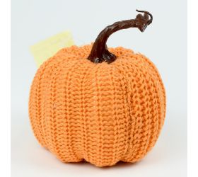 Tekvica látková oranžová / krém 14x14cm