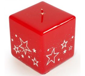 Biele hviezdy kvád.75x75 červ.