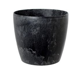 202 kvetináč magnolia čierny beton 15,5xh13,7cm