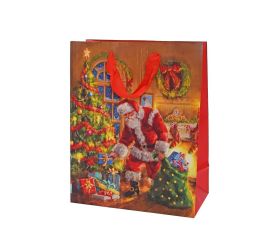 Taška vianočná výška 25 × 20+10 cm santa is here