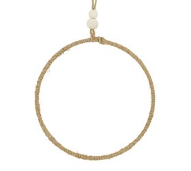 Vešiak okruhý lanový rám z juty 20x20cm