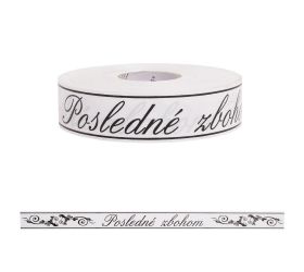 Stuha smútočná 3cm/100y bielo/čierna