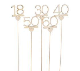 Zápich číslo/drevená dekorácia 8/25cm