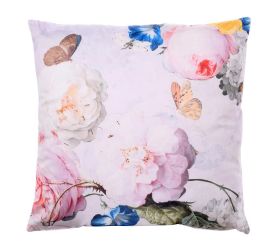 Super cena vankúš s výplňou kvet. fial. podklad