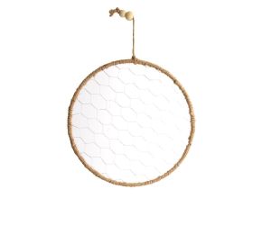 Vešiak okrúhly lanový rám z juty 28x28cm