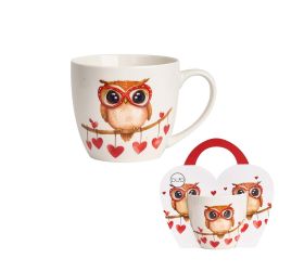 Šálka 460ml sova konárik