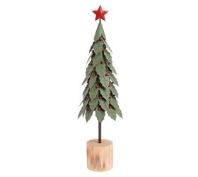 Stromček zel/čer plech 44*12*7,5cm