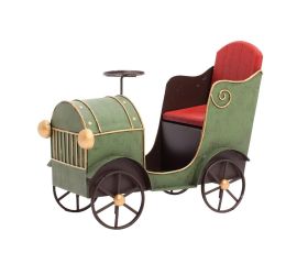 Auto sánky čer/zel plech 20*15,5*10cm