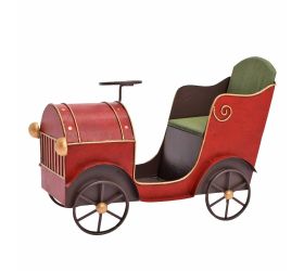 Auto sánky zel/čer plech 15*11,5*7,5cm