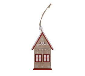 Záves domček nat/čer s/2 drevo 6*10,5cm