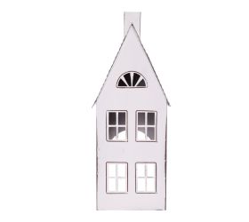 Domček na sviečku biely plech 28,5*11*8cm