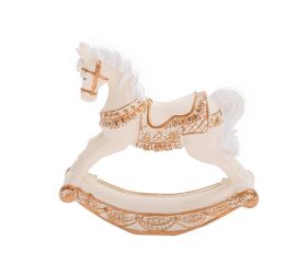 Hojdací koník kré/zla poly 12*3*11,5cm