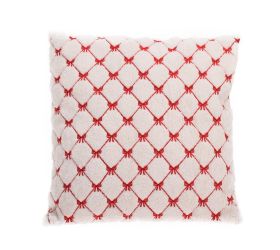 Vankúš mašličky bie/čer textil 45*45*10cm