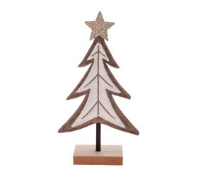Stromček hne/kré flis 16,5*5*30cm