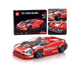 Technické bloky športové auto living legend 917 červené 355-dielne