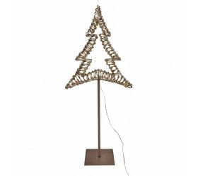 Stromček zlatý na stojane 240led 100cm