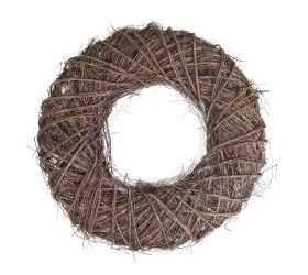 Veniec prútie bielo - hnedý 30*9,5cm